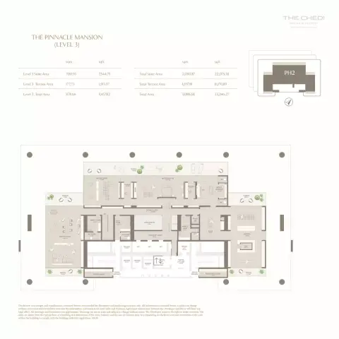 Plattegrond van 8 slaapkamers in The Chedi Private Residences