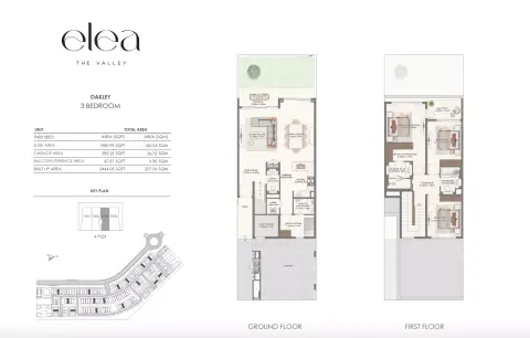 Plattegrond van 3 slaapkamers in Elea at The Valley