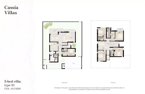 Plattegrond van 5 slaapkamers in The Wilds by Aldar