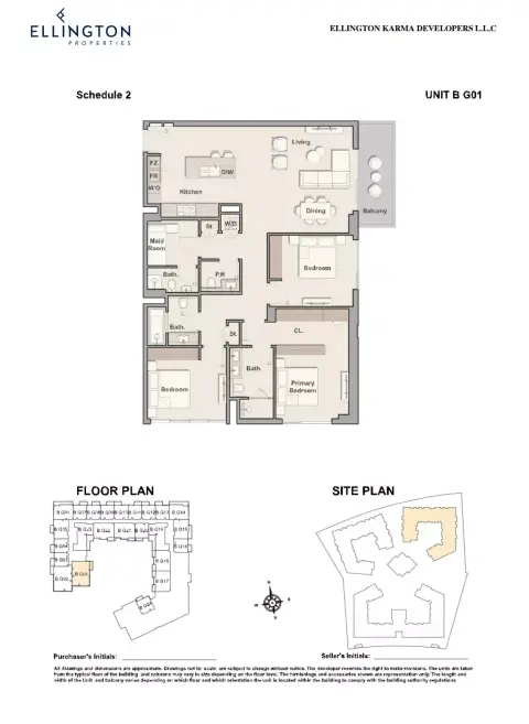 Plattegrond van 3 slaapkamers in Belgravia Gardens