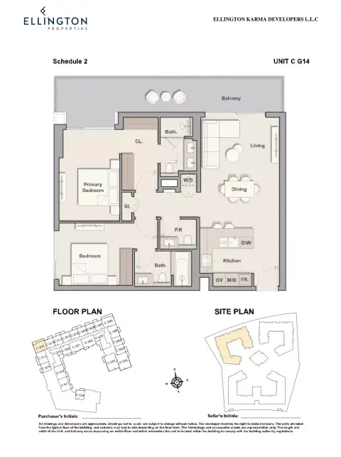 Plattegrond van 2 slaapkamers in Belgravia Gardens