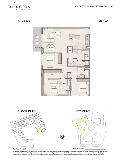 Plattegrond van 3 slaapkamers in Belgravia Gardens