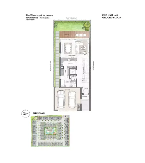 Plattegrond van 3 slaapkamers in The Watercrest