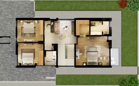 Plattegrond van 3 slaapkamers in Serenity
