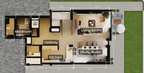 Plattegrond van 3 slaapkamers in Tranquillity