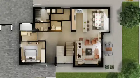 Plattegrond van 4 slaapkamers in Tranquillity