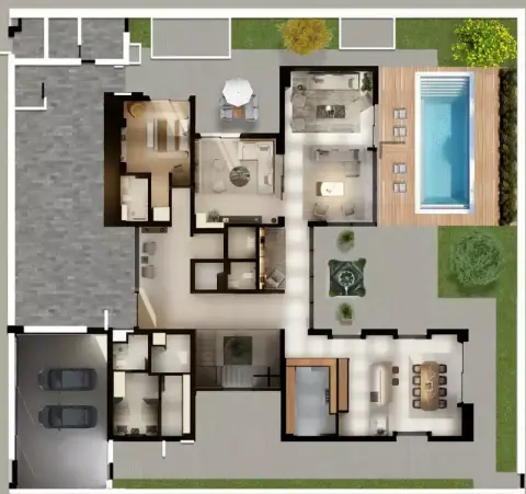 Plattegrond van 6 slaapkamers in Tranquillity