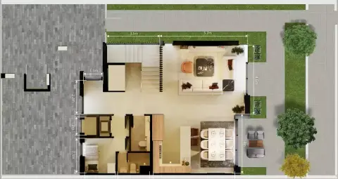 Plattegrond van 4 slaapkamers in Ferns
