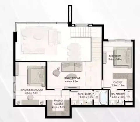 Plattegrond van 3 slaapkamers in Capria East