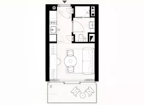 Plattegrond van Studio in Azizi Raffi