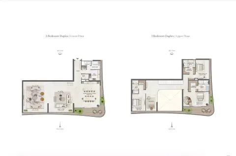 Plattegrond van 3 slaapkamers in Address Grand Downtown
