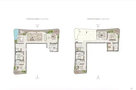 Plattegrond van 5 slaapkamers in Address Grand Downtown