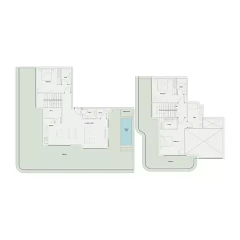 Plattegrond van 3 slaapkamers in One Park Square