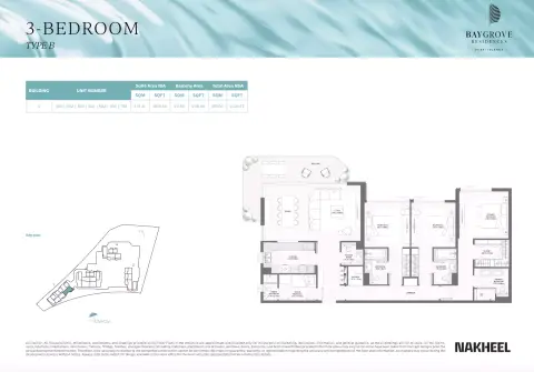 Plattegrond van 3 slaapkamers in Bay Grove