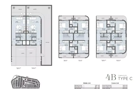 Plattegrond van 4 slaapkamers in Taormina Village