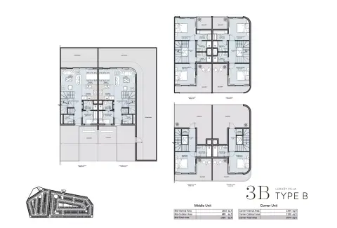 Plattegrond van 3 slaapkamers in Taormina Village