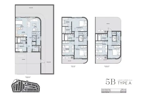 Plattegrond van 5 slaapkamers in Taormina Village