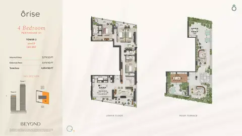 Plattegrond van 4 slaapkamers in Orise by Beyond