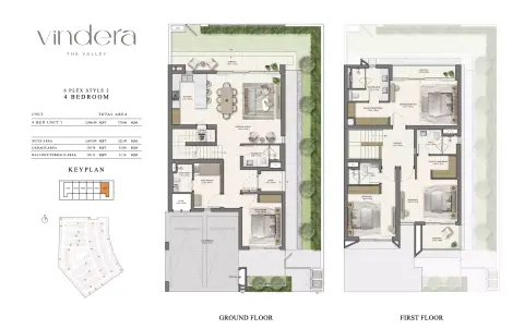 Plattegrond van 4 slaapkamers in Vindera