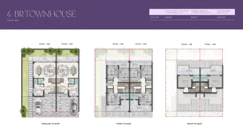 Plattegrond van 4 slaapkamers in Violet 4