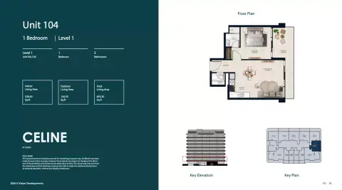 Plattegrond van 1 slaapkamer in Celine by Vision