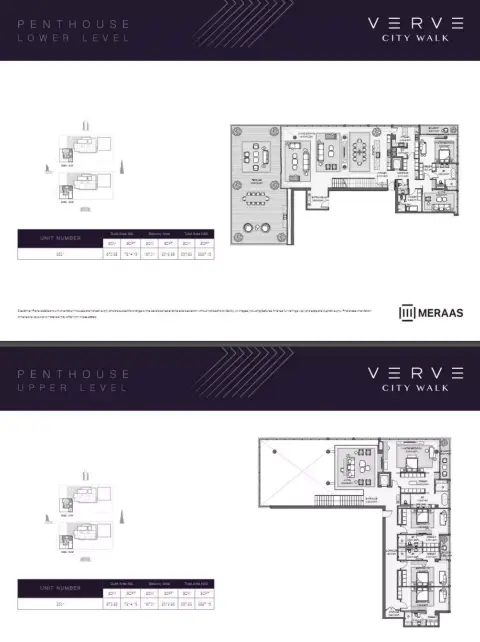 Plattegrond van 5 slaapkamers in Verve City Walk