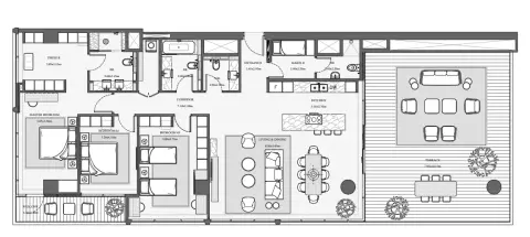 Plattegrond van 3 slaapkamers in Verve City Walk
