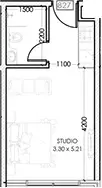 Plattegrond van Studio in Terra Tower