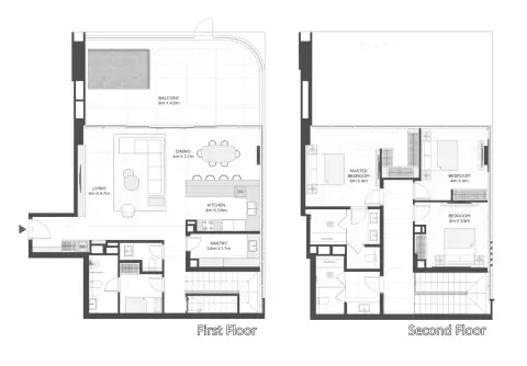 Plattegrond van 3 slaapkamers in LIV Maritime