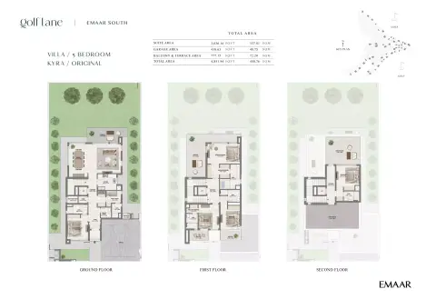 Plattegrond van 5 slaapkamers in Golf Lane