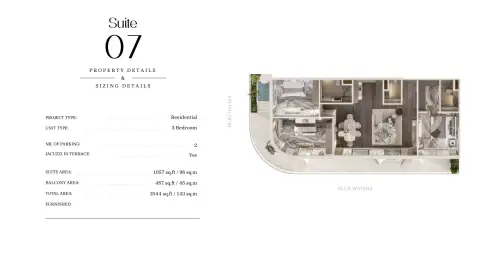Plattegrond van 3 slaapkamers in Interstellar Tower