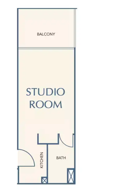 Plattegrond van Studio in Cove Edition Residence Phase 2 By Imtiaz
