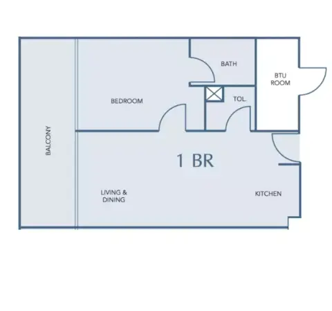 Plattegrond van 1 slaapkamer in Cove Edition Residence Phase 2 By Imtiaz