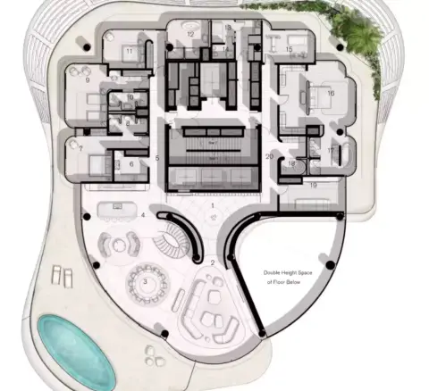 Plattegrond van 4 slaapkamers in Palm Flower