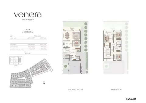 Plattegrond van 4 slaapkamers in Venera