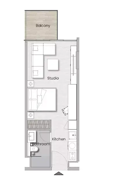Plattegrond van Studio in Havelock Residences
