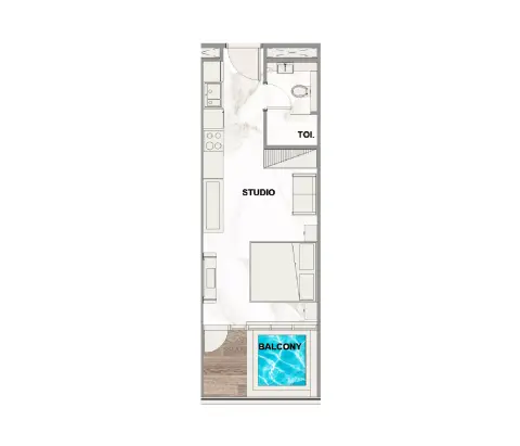 Plattegrond van Studio in Peace Lagoons