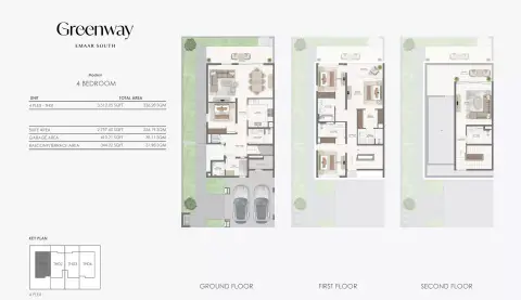 Plattegrond van 4 slaapkamers in Greenway