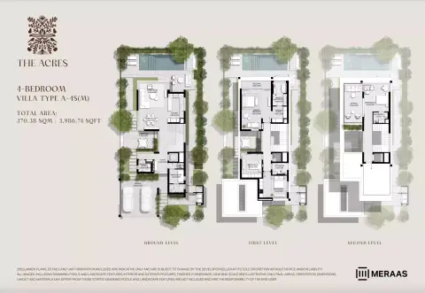 Plattegrond van 4 slaapkamers in The Acres