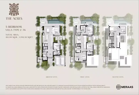Plattegrond van 5 slaapkamers in The Acres