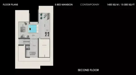 Plattegrond van 5 slaapkamers in Mira villas