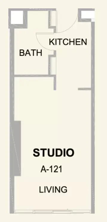 Plattegrond van Studio in Cove Edition By Imtiaz