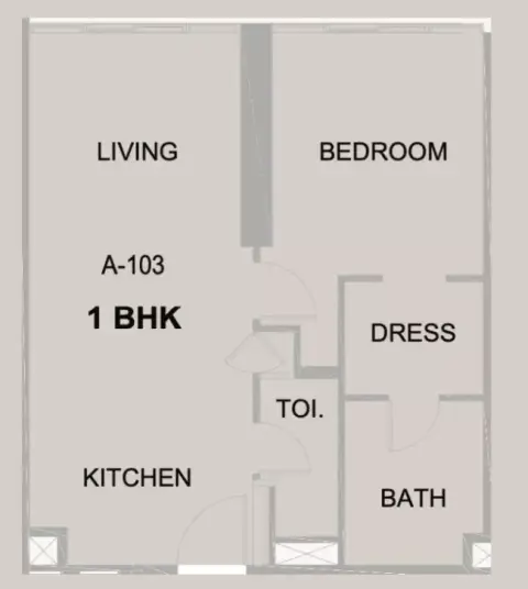 Plattegrond van 1 slaapkamer in Cove Edition By Imtiaz