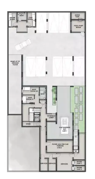 Plattegrond van 6 slaapkamers in Nineteen Riviera Lagoon