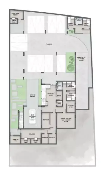Plattegrond van 7 slaapkamers in Nineteen Riviera Lagoon
