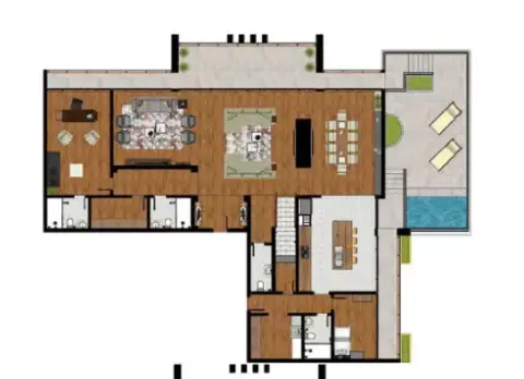 Plattegrond van 5 slaapkamers in Mariane Tower