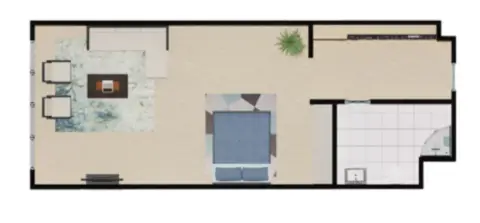 Plattegrond van Studio in Rukan Maison