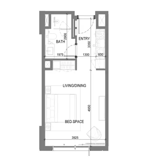 Plattegrond van Studio in Takaya
