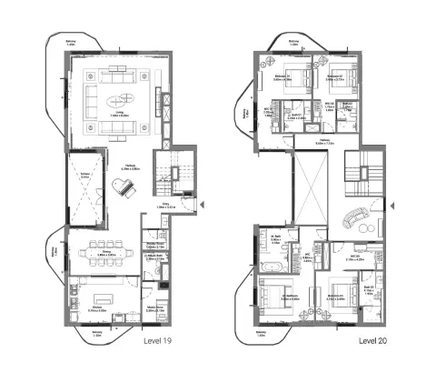 Plattegrond van 4 slaapkamers in Takaya