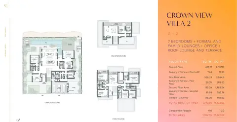 Plattegrond van 7 slaapkamers in The Palm Crown